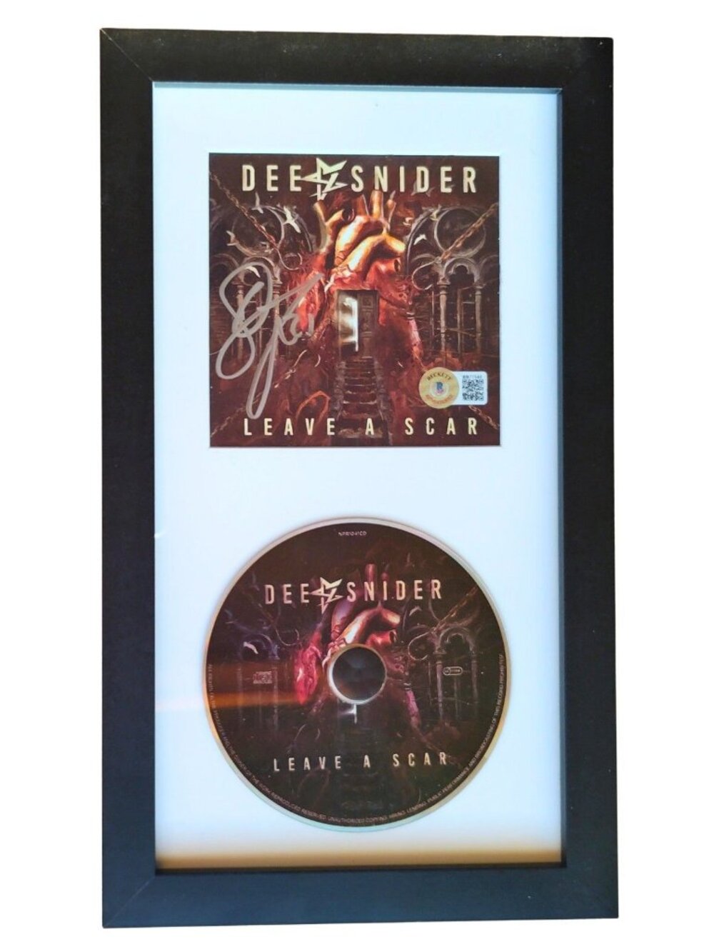 Dee Snider Signed Leave A Scar Framed CD Booklet Beckett BAS